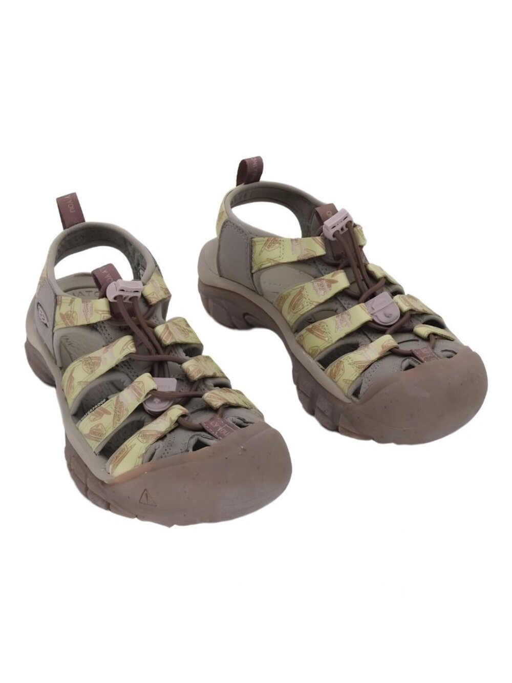 KEEN Womens's Newport H2 Closed Toe Water Sandals Smokey Bear/Tarragon Sz 5